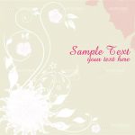 Minimal Silhouette Floral Designed Card Background with Sample Text
